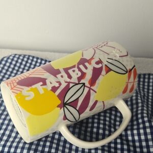 Starbucks Mug with Bold Floral Patterns